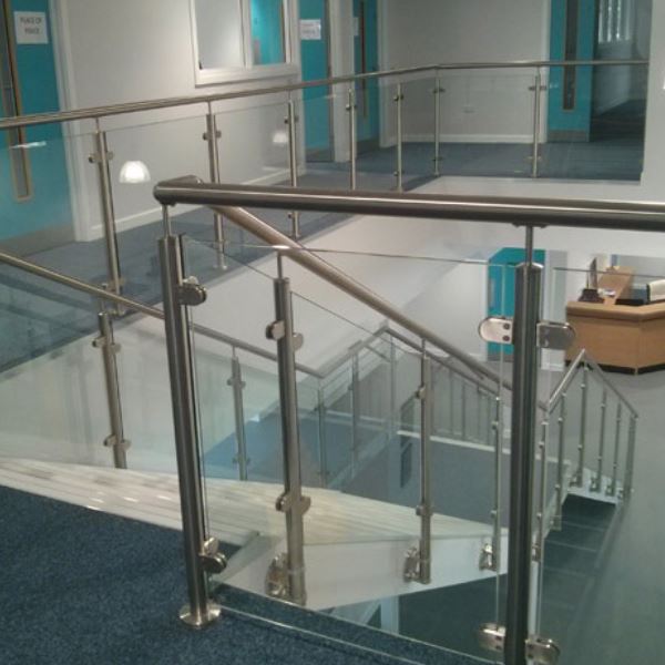 Curved glass staircase railing price Curved glass staircase railing price